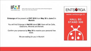 IFAT 2016 Padiglione B3 Stand 508 01